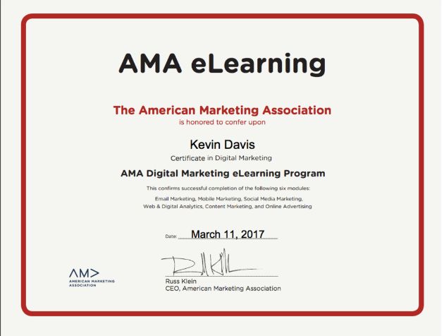 AMA Digital Marketing Certification