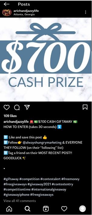 Instagram contests