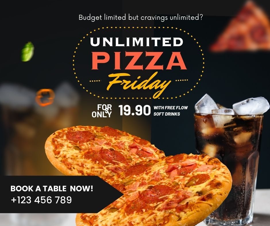 Restaurant Pizza – Special Offer Landscape Template