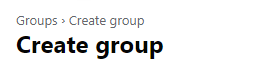 Create Group