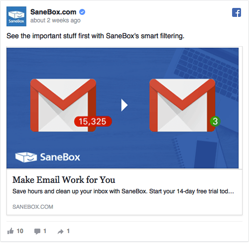 Sanebox Ad