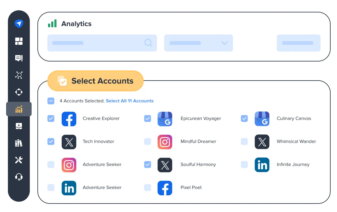 Analytics Select Accounts