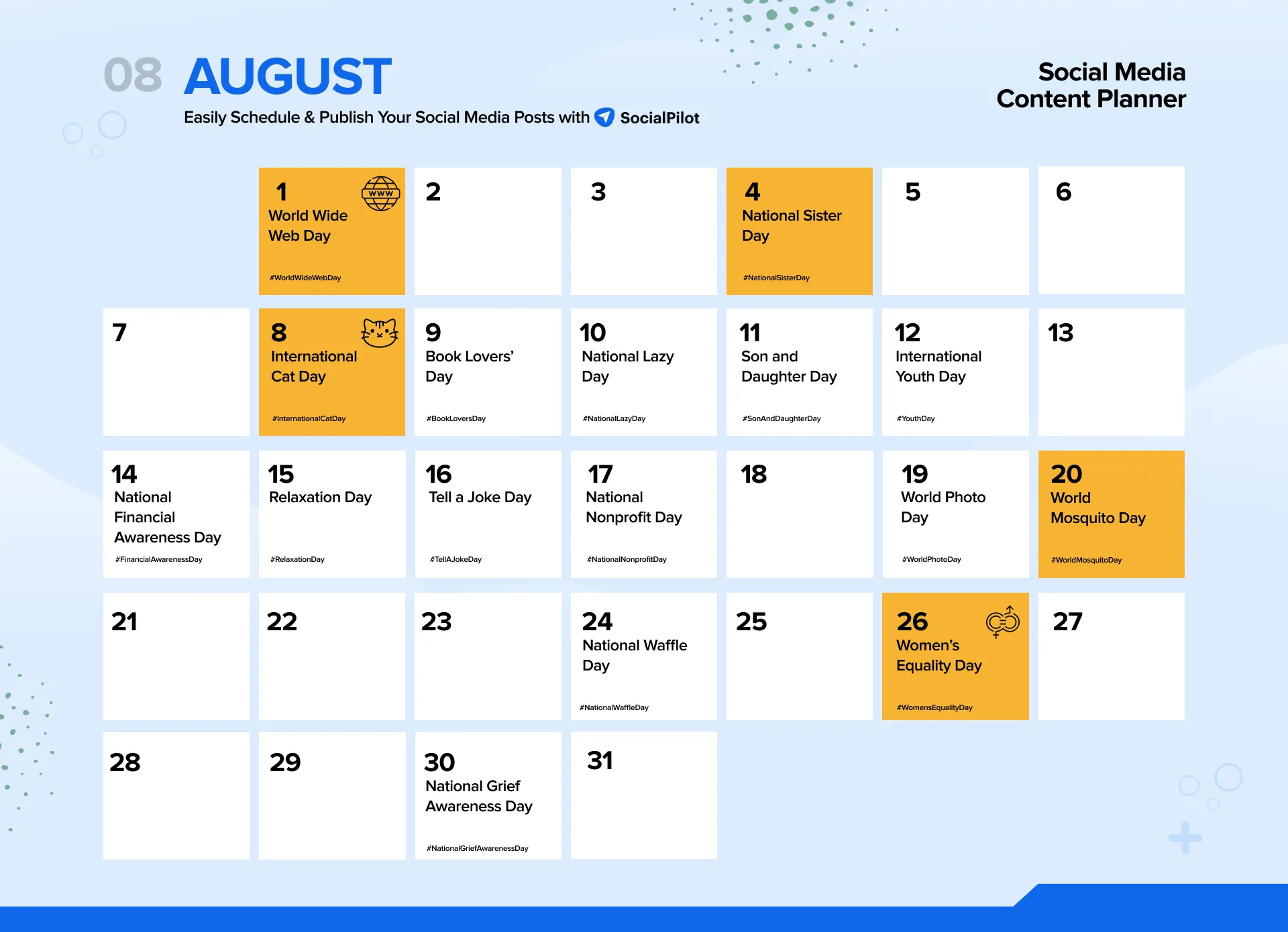 August 2024 Social Media Holidays