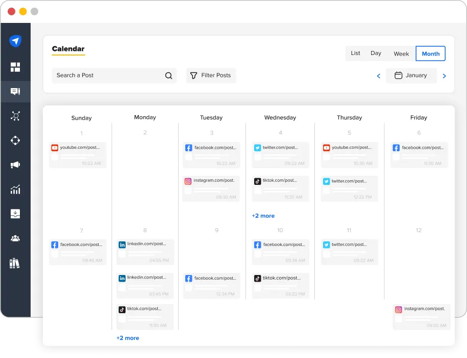 Social Media Calendar