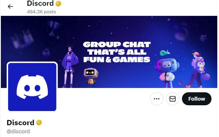 Discord Twitter profile