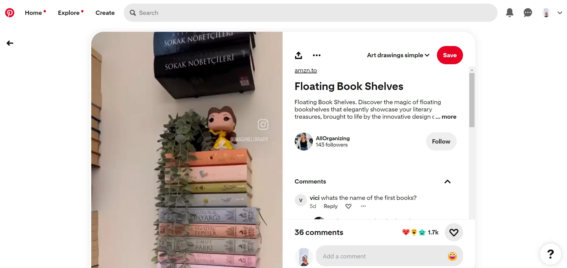 floating book shelves