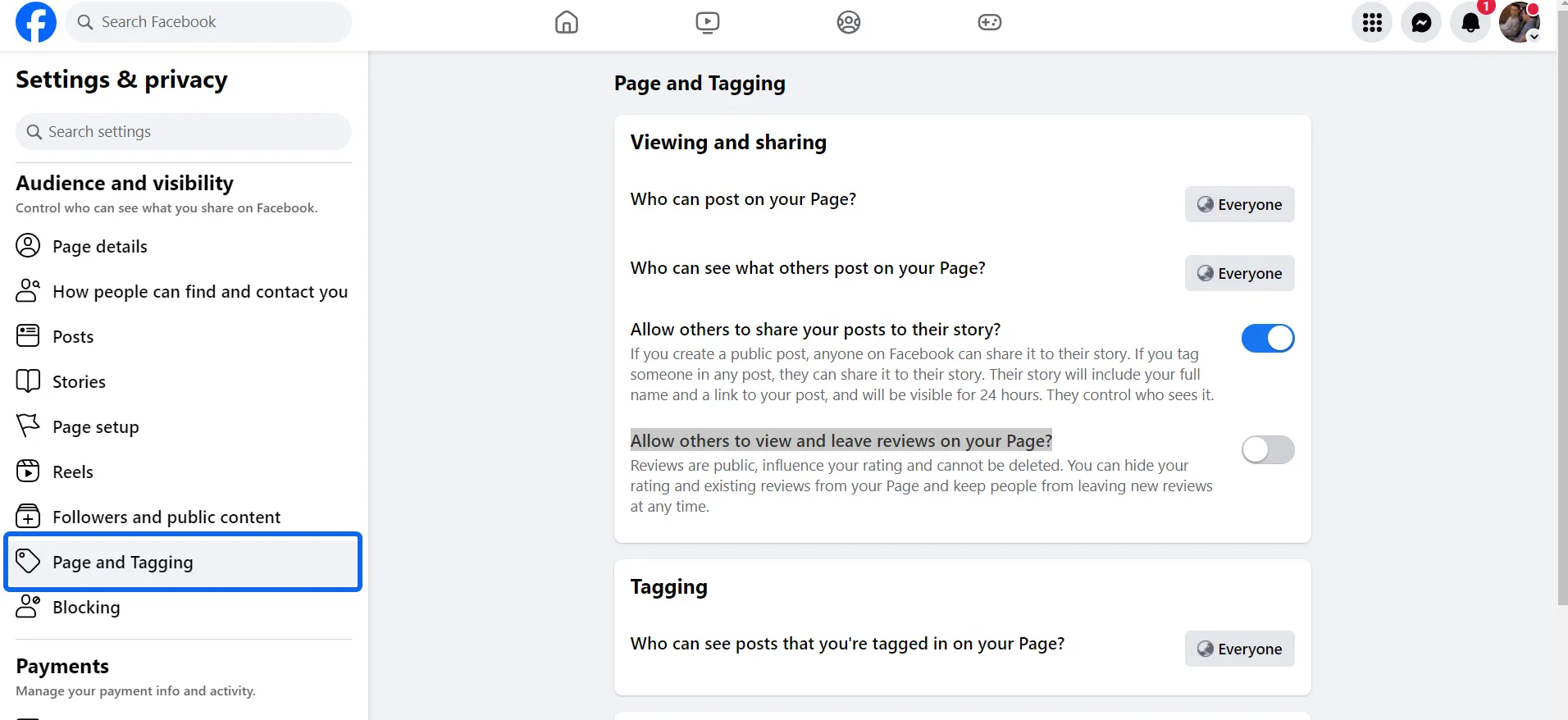 Page and Tagging