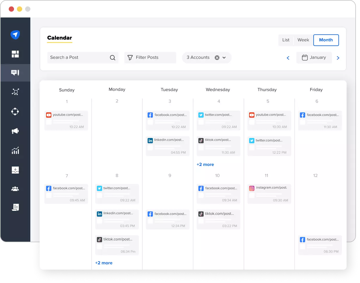 socialpilot calendar