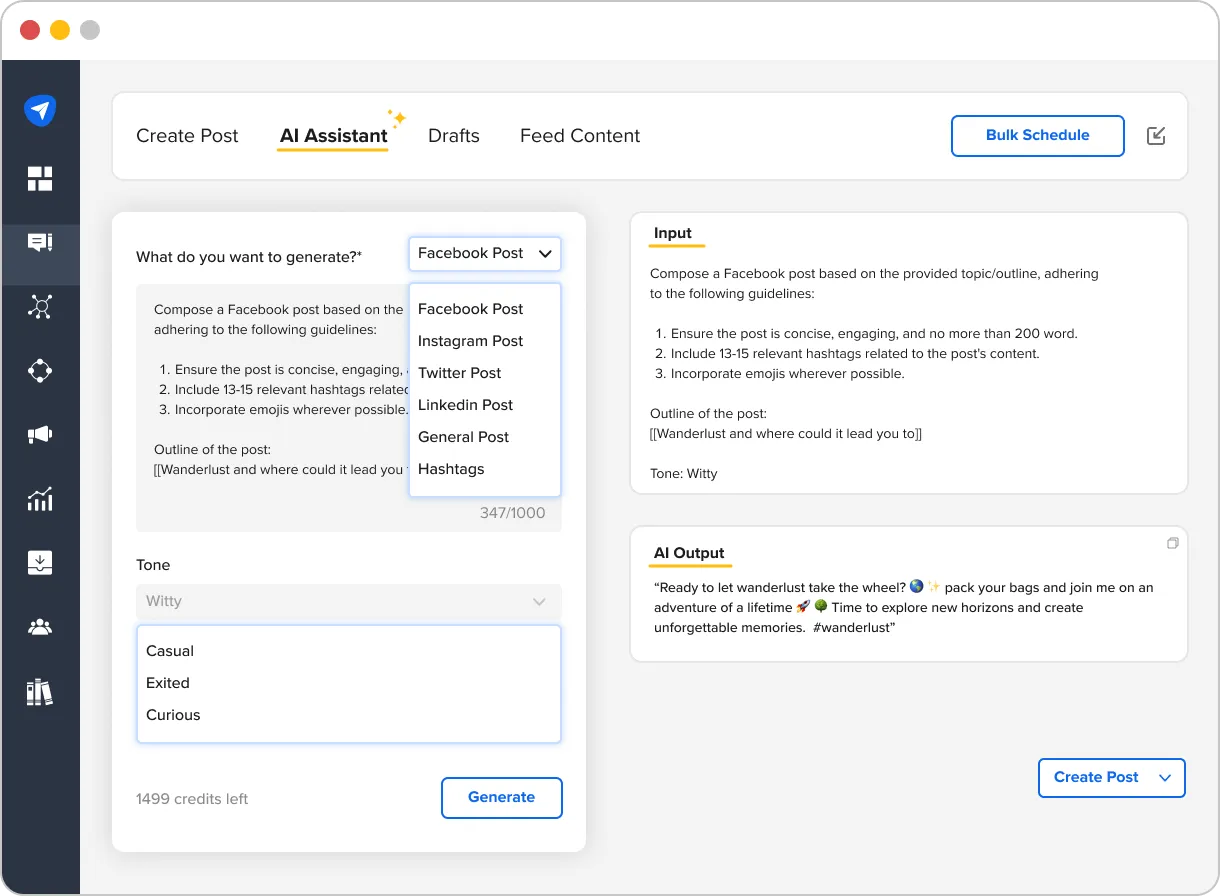 SocialPilot AI Assistant