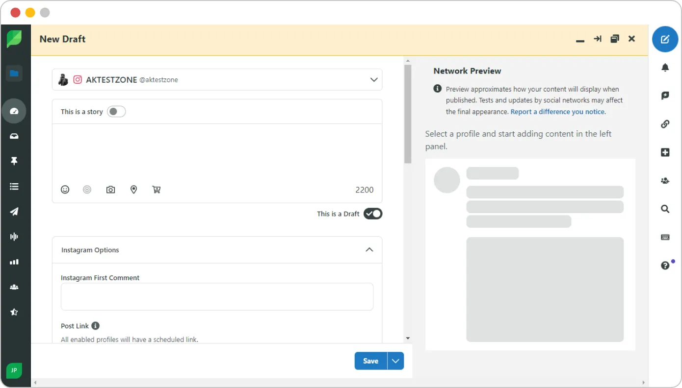 Sproutsocial scheduling dashboard