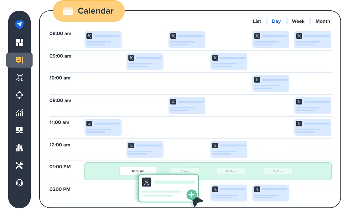 Twitter smart content calendar